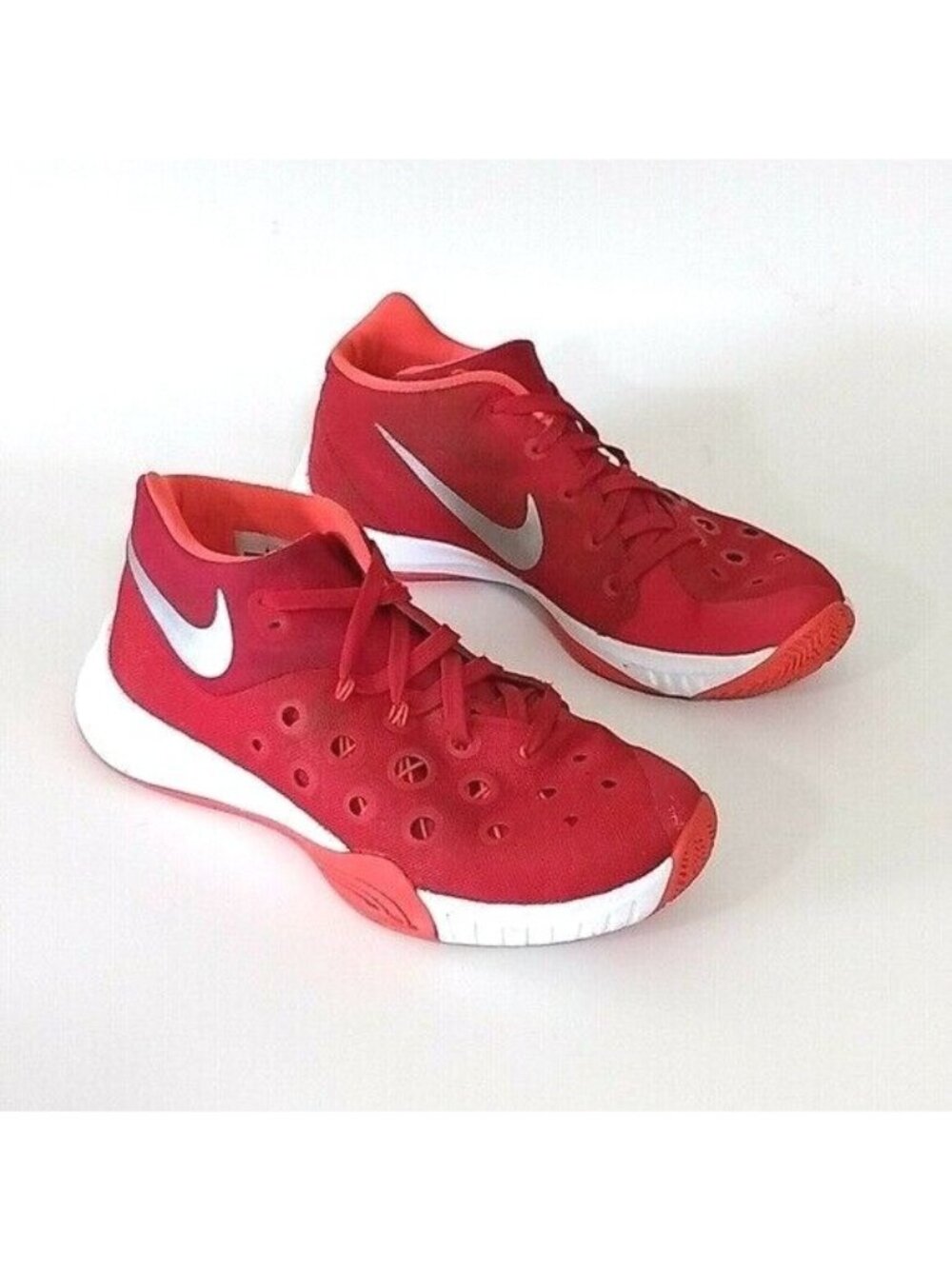 Nike Mens Zoom Hyper Quickness 3 Red Basketball Sneakers Shoes